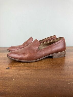 MADEWELL Women’s Francer Loafer Burnished Mahogany Brown Leather Size 10